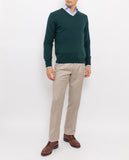 Dark Green V Neck Sweater
