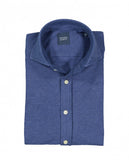 Camisa Casual 100% Algodão em Azul