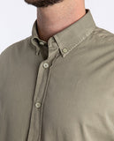 Camisa Casual 100% Algodão em Verde Seco