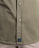 Camisa Casual 100% Algodão em Verde Seco