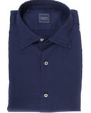 Camisa Casual 100% Algodão em Azul Escuro