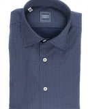 Camisa Casual 100% Algodão em Azul Escuro