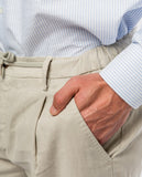 Light Grey Soft Slim Chino Trousers