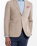 Light Beige Sports Jacket 100% Linen