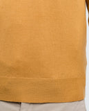Camisola Decote em V 100% Lã Merino em Amarelo Escuro