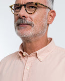 Camisa Casual 100% Algodão em Cor-de-rosa Claro