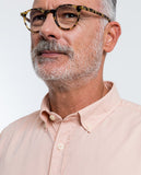 Camisa Casual 100% Algodão em Cor-de-rosa Claro