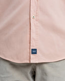 Camisa Casual 100% Algodão em Cor-de-rosa Claro