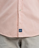 Camisa Casual 100% Algodão em Cor-de-rosa Claro