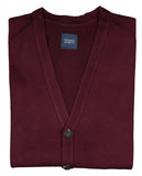 Casaco de Malha 100% Lã Merino em Bordeaux Escuro