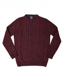 Burgundy Crew Neck Sweater