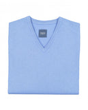 Camisola Decote em V em Azul Claro