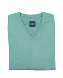 Camisola Decote em V em Verde Claro
