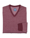 Camisola Decote em V em Bordeaux
