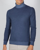 Blue Turtleneck 100% Flece wool