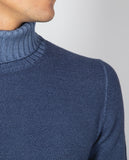 Blue Turtleneck 100% Flece wool