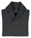 Camisola Decote em V 100% Lã Virgem em Verde Seco Escuro