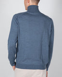 Blue Turtleneck 100% Merino Wool