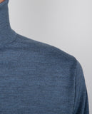 Blue Turtleneck 100% Merino Wool