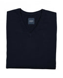 Camisola Decote em V em Azul Escuro