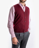 Burgundy Vest 100% Flece wool