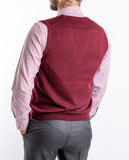 Burgundy Vest 100% Flece wool