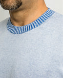 Blue Crew Neck Sweater 100% Cotton