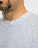 Light Grey Crew Neck Sweater 100% Cotton
