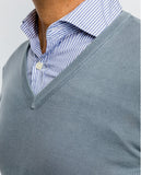 Grey V Neck Sweater 100% Cotton