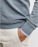 Grey V Neck Sweater 100% Cotton