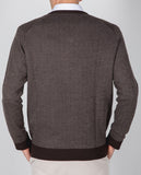 Camisola Decote em V em Castanho Escuro