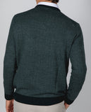 Camisola Decote em V em Verde