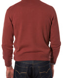 Camisola Decote em V 100% Caxemira em Cor-de-rosa Escuro