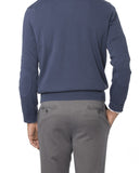 Blue V Neck Sweater 100% Cotton