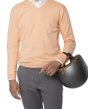 Camisola Decote em V em Cor de Laranja Claro