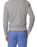 Camisola Decote em V 100% Lã Merino em Cinzento