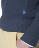 Camisola Decote em V 100% Lã Merino em Azul Escuro