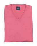 Camisola Decote em V em Cor-de-rosa Claro