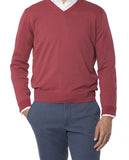 Camisola Decote em V 100% Algodão em Encarnado