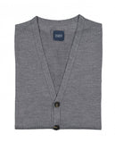 Grey Cardigan 100% Merino Wool