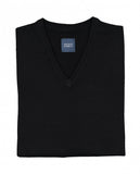 Camisola Decote em V 100% Lã Merino em Preto