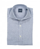Camisa Casual 100% Linho em Azul