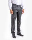 Grey Classic Trousers Regular 100% Wool