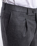 Grey Classic Trousers Regular 100% Wool