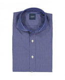 Camisa Casual 100% Algodão em Azul Escuro