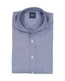 Camisa Casual 100% Algodão em Azul Claro