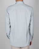 Camisa Casual 100% Algodão em Cinzento Claro