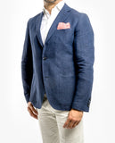 Dark Blue Sports Jacket 100% Linen