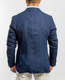 Dark Blue Sports Jacket 100% Linen