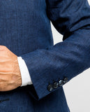 Dark Blue Sports Jacket 100% Linen